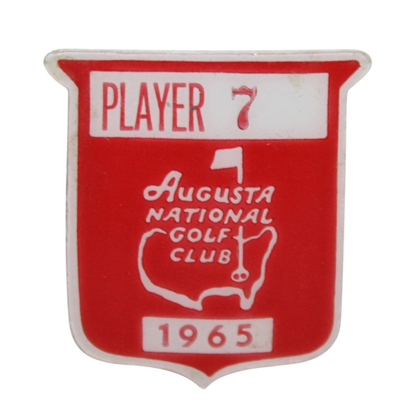 Deane Bemans 1965 Masters Tournament Contestant Badge #7 - Nicklaus Win