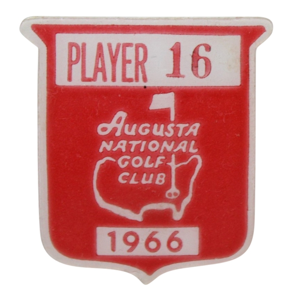 Deane Bemans 1966 Masters Tournament Contestant Badge #16 - Nicklaus Win