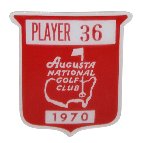 Deane Bemans 1970 Masters Tournament Contestant Badge #36 - Billy Casper Winner