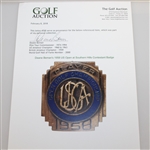 Deane Beman's 1958 US Open at Southern Hills Contestant Badge - Tommy Bolt Winner