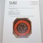 Deane Beman's 1959 US Open at Winged Foot Contestant Badge - Billy Casper Winner