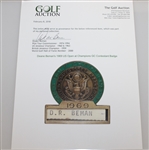 Deane Beman's 1969 US Open at Champions GC Contestant Badge - Orville Moody Winner