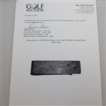 Deane Beman's 1959 British Ryder Cup Team Exhibition Sterling Silver Money Clip - Oct. 25th