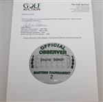 Deane Beman's 1992 Masters Tournament Official Observer Badge #2 - Fred Couples Winner