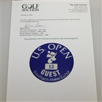 Deane Beman's 1977 US Open at Southern Hills Guest Badge #12 - Hubert Green Winner