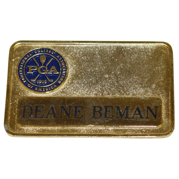 Deane Bemans Personal PGA of America Undated Name Badge