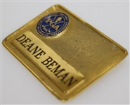 Deane Beman's Personal PGA of America Undated Name Badge