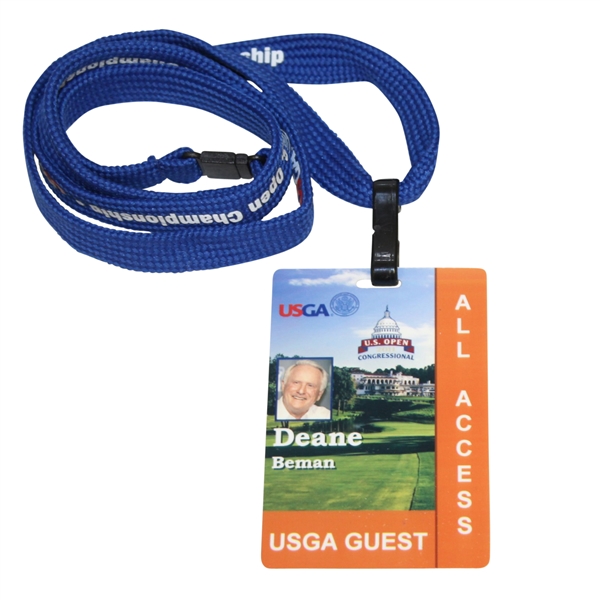 Deane Bemans 2011 US Open at Congressional USGA Guest All Access Pass - Rory McIlroy Winner