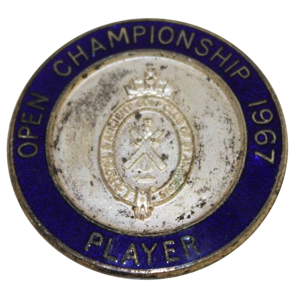 Deane Bemans 1967 Open Championship Contestant Badge - Roberto de Vicenzo Winner