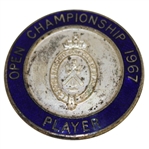 Deane Bemans 1967 Open Championship Contestant Badge - Roberto de Vicenzo Winner
