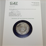 Deane Beman's 1967 Open Championship Contestant Badge - Roberto de Vicenzo Winner