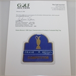 Deane Beman's 1986 Open Championship at Turnberry Contestant Bag Tag - Greg Norman Winner