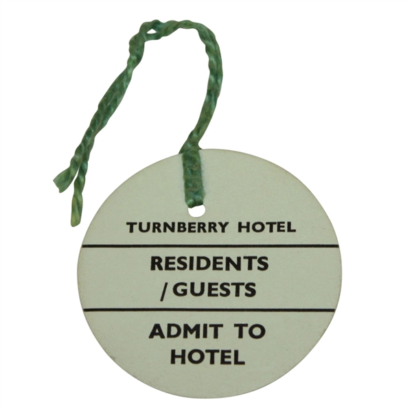 Turnberry Hotel Residents/Guests Admit to Hotel Ticket #539 - Undated - Deane Beman Collection