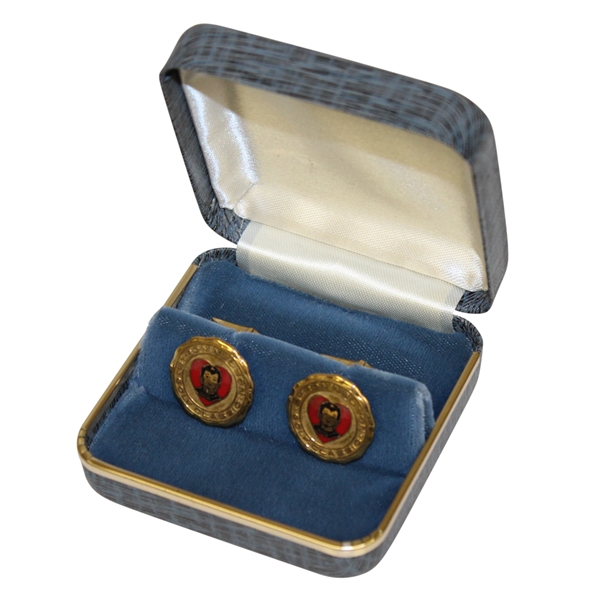 Byron Nelson Golf Classic 10k Golf Cuff Links in Original Box - Deane Beman Collection