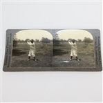 Misprinted Bobby Jones Keystone View Company Stereograph Golf Card - #16 Willie MacFarlane