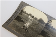 Misprinted Bobby Jones Keystone View Company Stereograph Golf Card - #16 'Willie MacFarlane'