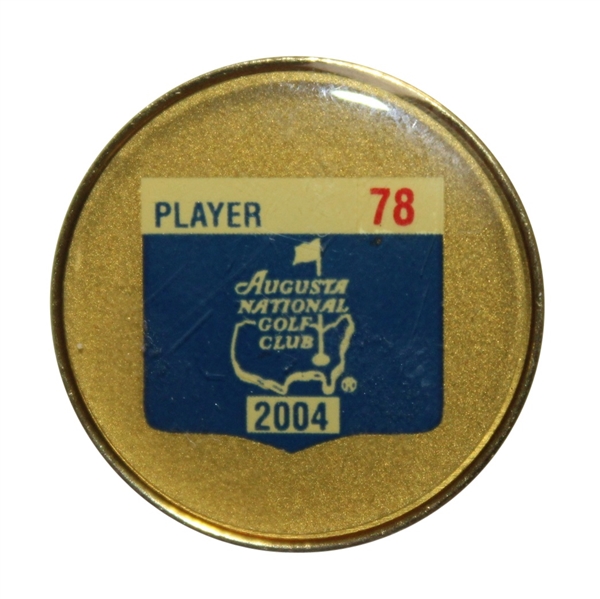 Tiger Woods 2004 Masters Player Contestant Pin #78 - Palmer Last Year & Phil 1st Win