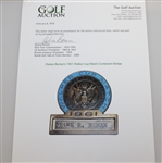 Deane Beman's 1961 Walker Cup Match Contestant Badge