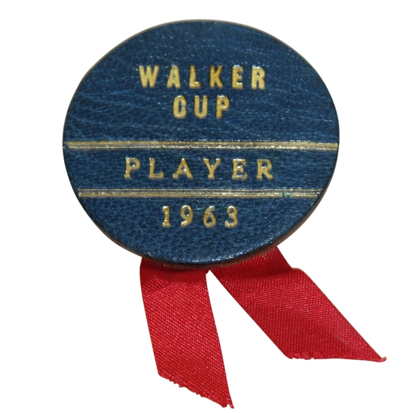 Deane Bemans 1963 Walker Cup Match Contestant Badge/Ribbon