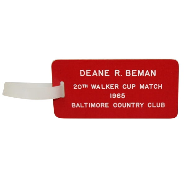 Deane Bemans 1965 Walker Cup Match Contestant Bag Tag