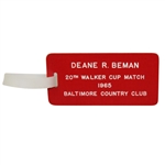 Deane Bemans 1965 Walker Cup Match Contestant Bag Tag