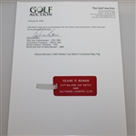 Deane Beman's 1965 Walker Cup Match Contestant Bag Tag