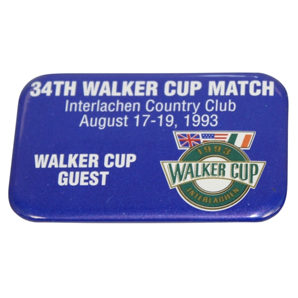 Deane Bemans 1993 Walker Cup at Interlachen Country Club Guest Badge