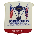 Deane Bemans 1975 Ryder Cup at Laurel Valley Officials Badge