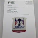 Deane Beman's 1975 Ryder Cup at Laurel Valley Officials Badge