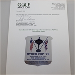 Deane Beman's 1979 Ryder Cup at The Greenbrier U.S. PGA Tour Commissioner Badge