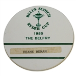 Deane Bemans 1985 Ryder Cup at The Belfry Badge