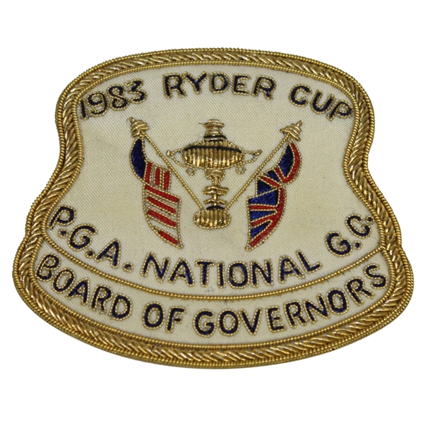Deane Bemans 1983 Ryder Cup at PGA National Golf Club Board of Governors Patch