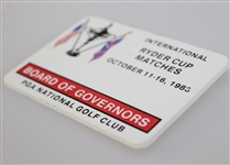Deane Beman's 1983 Ryder Cup at PGA National Golf Club Board of Governors Badge