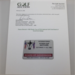 Deane Beman's 1983 Ryder Cup at PGA National Golf Club Board of Governors Badge