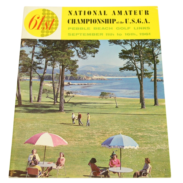 1961 US Amateur at Pebble Beach Program - Jack Nicklaus Winner - Deane Beman Collection
