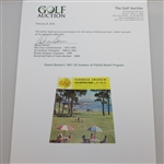 1961 US Amateur at Pebble Beach Program - Jack Nicklaus Winner - Deane Beman Collection