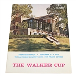 1965 The Walker Cup at Baltimore Country Club Official Program - Deane Beman Collection