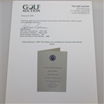 1965 The Walker Cup at Baltimore Country Club Dinner Menu - Deane Beman Collection