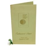 1974 World Golf Hall of Fame at Pinehurst Enshrinement Dinner Menu - Deane Beman Collection