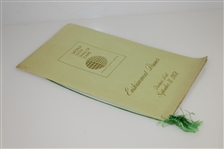 1974 World Golf Hall of Fame at Pinehurst Enshrinement Dinner Menu - Deane Beman Collection