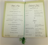 1974 World Golf Hall of Fame at Pinehurst Enshrinement Dinner Menu - Deane Beman Collection