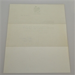 1959 Augusta National Letter to Deane Beman Confirming His Stay in the Dormitory - 1/30/59