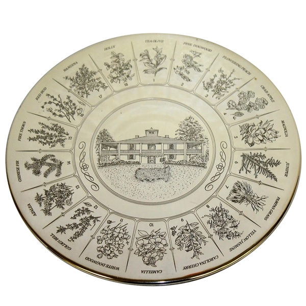 Augusta National Sterling Silver Clubhouse with Hole Names Trivet - Deane Beman Collection