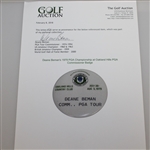 Deane Beman's 1979 PGA Championship at Oakland Hills PGA Commissioner Badge 