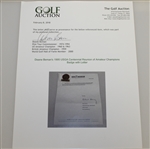 Deane Beman's 1995 USGA Centennial Reunion of Amateur Champions Badge with Letter