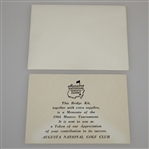 Deane Beman's Personal Masters Tournament 1964 Bridge Set with All Items