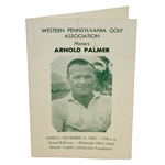 1960 Arnold Palmer Honored by Western Pennsylvania Golf Association Pamphlet - Deane Beman Collection