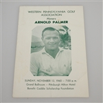 1960 Arnold Palmer Honored by Western Pennsylvania Golf Association Pamphlet - Deane Beman Collection