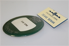 Deane Beman's 1990 Phoenix Open Clubhouse Badge & Name Badge