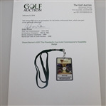 Deane Beman's 2007 The President's Cup Invite Commissioner's Hospitality Badge
